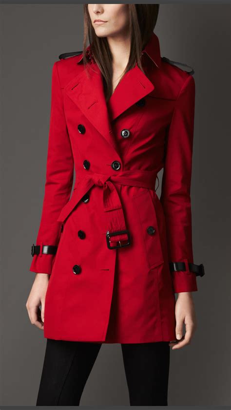 burberry red trench women|classic Burberry raincoat for women.